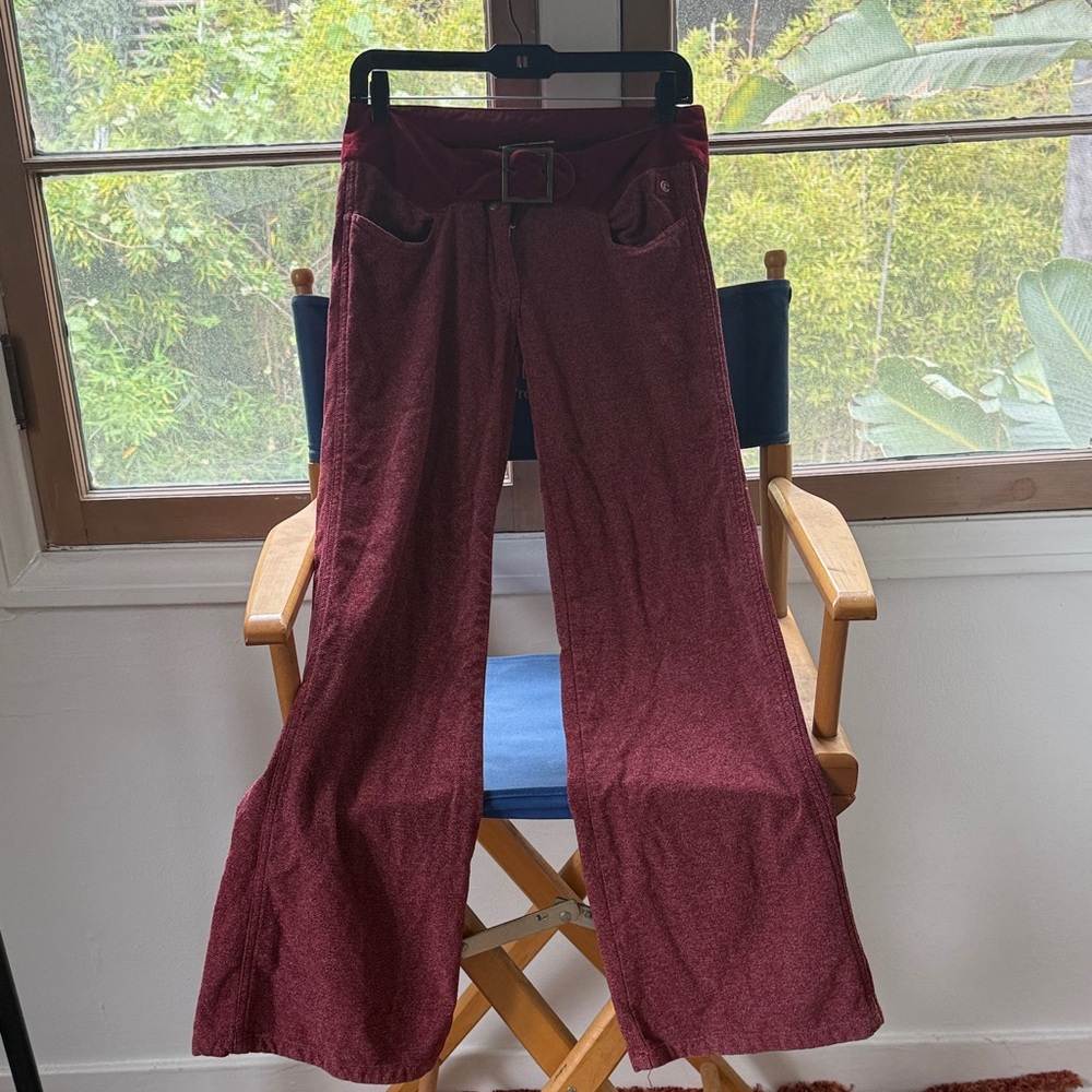 Red Wide-Leg Pants